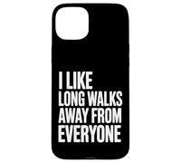 Custodia per iPhone 15 Plus Mi piacciono le lunghe passeggiate lontano da tutti Divertente introverso