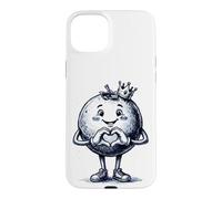 Custodia per iPhone 15 Plus Mirtillo con cuore grafico simbolo del cuore disegno a matita