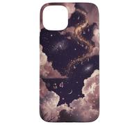 Custodia per iPhone 15 Plus Mistico cielo notturno grafico Pozioni incantate e celesti