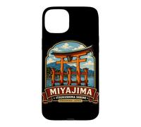Custodia per iPhone 15 Plus Miyajima Hiroshima Giappone Torii Santuario Arte