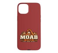 Custodia per iPhone 15 Plus Moab Utah Trails Canyons Red Rock Adventure Design retrò