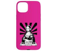 Custodia per iPhone 15 Plus Mona Lisa Cuffie DJ Rinascimento Art Music Lover
