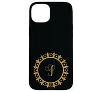 Custodia per iPhone 15 Plus Monogram S Initial Mandala Ispirato Pretty Circle Design