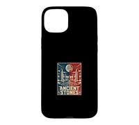 Custodia per iPhone 15 Plus Monumento nordico delle rune celtiche di pietre antiche