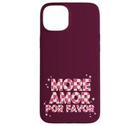 Custodia per iPhone 15 Plus More Amor Por Favor Romance Stars Motivo a scacchi