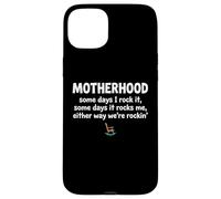 Custodia per iPhone 15 Plus Motherhood Some Days I Rock It Some Days It Rocks Me