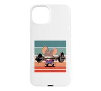 Custodia per iPhone 15 Plus Mouse forte per sollevamento pesi Mouse carino per