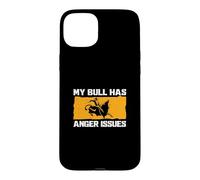 Custodia per iPhone 15 Plus My Bull Has Anger Issues Divertente Bull Riding Cowboy Bull Rider