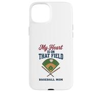 Custodia per iPhone 15 Plus My Heart Is On That Field Baseball Mom Proud Game