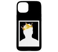 Custodia per iPhone 15 Plus Mysterious Royal King with Golden Crown Illustration Graphic