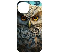 Custodia per iPhone 15 Plus Mystical Fantasy Owl - Magico bosco Steampunk Art