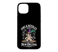 Custodia per iPhone 15 Plus Mystical Voodoo Doll New Orleans Pins and Needles Art