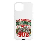 Custodia per iPhone 15 Plus Natale Anni 90 Nostalgia Vintage Musica e Ricordi