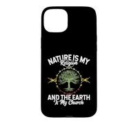 Custodia per iPhone 15 Plus Nature Is My Religion Earth Is My Church Native American Day