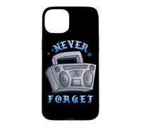 Custodia per iPhone 15 Plus Never Forget Ghetto Blaster Vintage 80s 90s Hip Hip