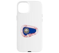 Custodia per iPhone 15 Plus New Hampshire Flag Rock Climbing Moschettone