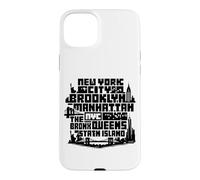 Custodia per iPhone 15 Plus New York City Skyline NYC Boroughs Brooklyn Manhattan