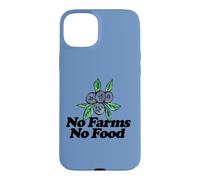 Custodia per iPhone 15 Plus No Farms No Food Art Mirtilli Illustrazione