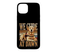 Custodia per iPhone 15 Plus Noi guidiamo al Golden Retriever dell'alba
