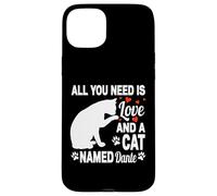 Custodia per iPhone 15 Plus Nome gatto personalizzato Dante Cute Kitty Pet Amante
