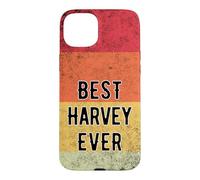 Custodia per iPhone 15 Plus Nome personalizzato Harvey I love Harvey Retro stile vintage