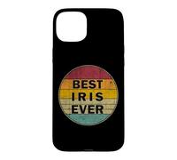 Custodia per iPhone 15 Plus Nome personalizzato Iris I love Iris Retro Vintage Style