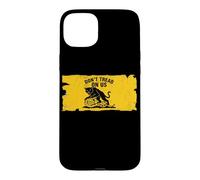 Custodia per iPhone 15 Plus Non calpestare noi Anarchico Gatto Nero Gadsden Parodia