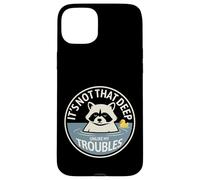 Custodia per iPhone 15 Plus Non è così profondo, a differenza dei miei guai Raccoon Bathing Humor