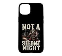 Custodia per iPhone 15 Plus Non è una notte silenziosa - Babbo Natale divertente e duro