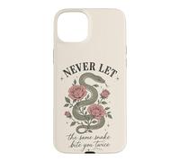 Custodia per iPhone 15 Plus Non lasciare mai che lo stesso serpente ti morda due volte rosa serpente