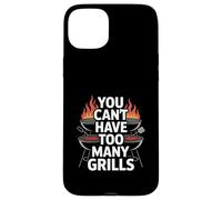 Custodia per iPhone 15 Plus Non si possono avere troppe griglie, divertente detto sul barbecue