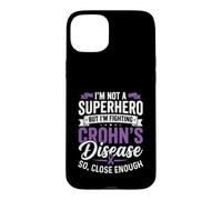 Custodia per iPhone 15 Plus Non sono un supereroe ma sto combattendo la malattia di Crohn