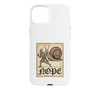 Custodia per iPhone 15 Plus Nope Knight Fighting Giant Snail Funny Medieval History Meme