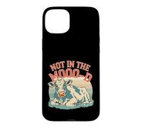 Custodia per iPhone 15 Plus Not In The Moo-d Moo-d Mucca Divertente Sarcastico Bovino