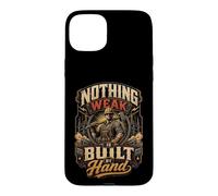 Custodia per iPhone 15 Plus Nothing Deak Built By Hand Construction Worker Citazione