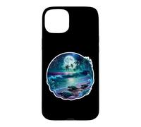 Custodia per iPhone 15 Plus Notte delle tartarughe marine sulla spiaggia sotto cielo stellato estate arte