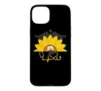 Custodia per iPhone 15 Plus Nurse Gifts - Girasole Nurses Heartbeat Nursing RN Day