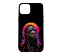 Custodia per iPhone 15 Plus Occhiali da sole retrò Sasquatch Bigfoot Wilderness Legend