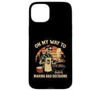Custodia per iPhone 15 Plus "On My Way to Making Bad Decisions" - Divertente barbecue alla griglia