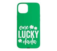 Custodia per iPhone 15 Plus One Lucky Dada, regalo per San Patrizio, colore: verde e scuro