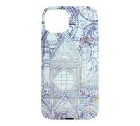 Custodia per iPhone 15 Plus Opera d'arte blu della Cattedrale Toscana