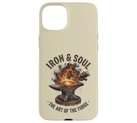 Custodia per iPhone 15 Plus Opera d'arte di Iron And Soul Blacksmith Forge Incudine Hammer