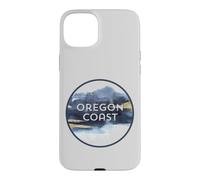 Custodia per iPhone 15 Plus Oregon Coast Pacific NW Vacation Souvenir Acquerello Design