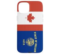 Custodia per iPhone 15 Plus Oregon e Canada Uniti nelle Radici