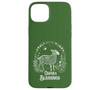 Custodia per iPhone 15 Plus Ostara Blessings Pagan Spring Lamb Floral Moon Ostara