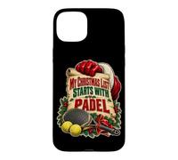 Custodia per iPhone 15 Plus Padel Natale Lista dei desideri
