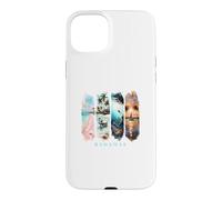 Custodia per iPhone 15 Plus Palme dei Caraibi, spiagge rosa e maiali - Vacanza Bahamas