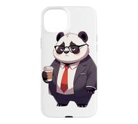 Custodia per iPhone 15 Plus Panda del lunedì mattina