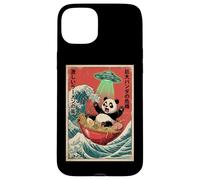 Custodia per iPhone 15 Plus Panda Giapponese Mangiare Ramen Alien UFO Giappone Anime Otaku