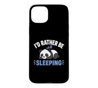 Custodia per iPhone 15 Plus Panda Sleep Funny Nap Humor Lazy I'd Rather Be Sleeping